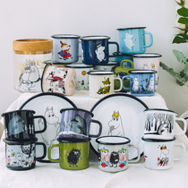 Tree can Finland muurla mumming series 370ml enamel cup office enamel cup cartoon mug water Cup
