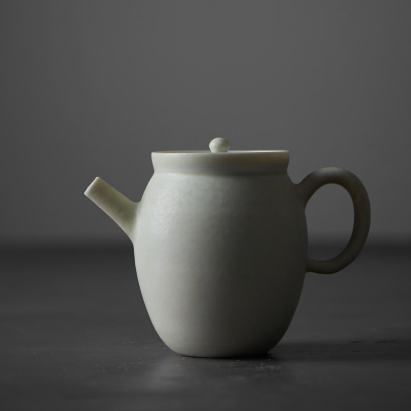 林泉山房 景德镇手工陶瓷青灰釉泡茶壶功夫茶具茶壶瓷壶单壶_7折现价2