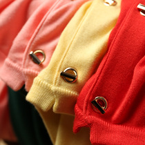 Penny quality metal buckle is amazing Straight wool single breasted low round neck long sleeve cardigan spring womens knitting