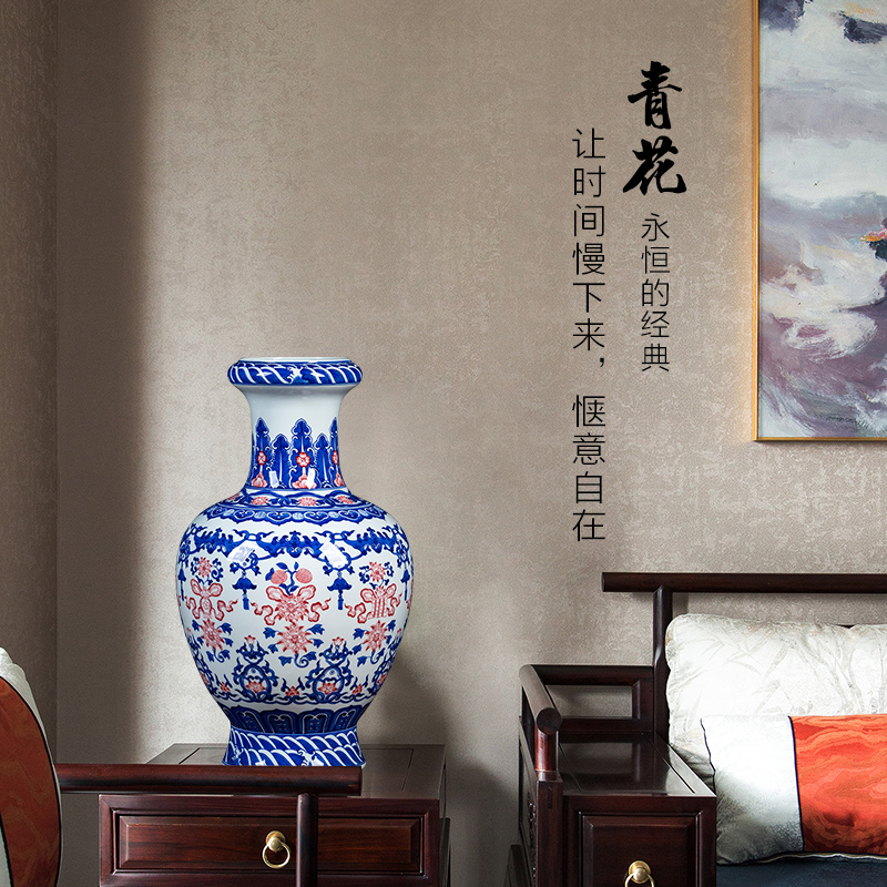 Jingdezhen ceramics manual hand - made porcelain of archaize youligong sweet of blue and white porcelain vase household act the role ofing is tasted furnishing articles