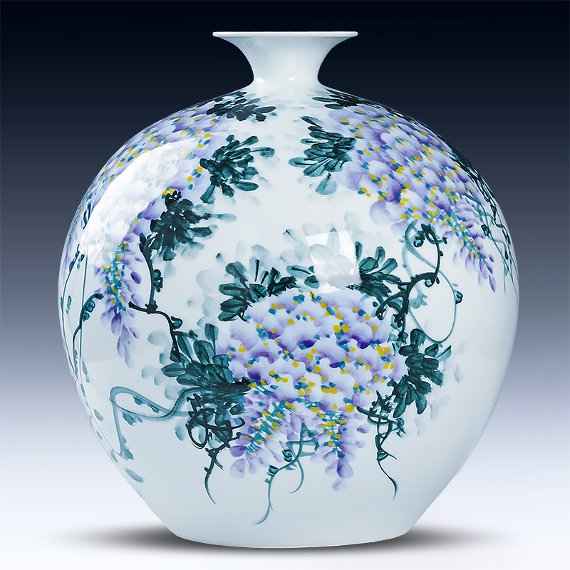 Under the jingdezhen ceramics glaze color manual hand - made sabingga sukdun dergici jimbi pomegranate porcelain vase sitting room adornment is placed