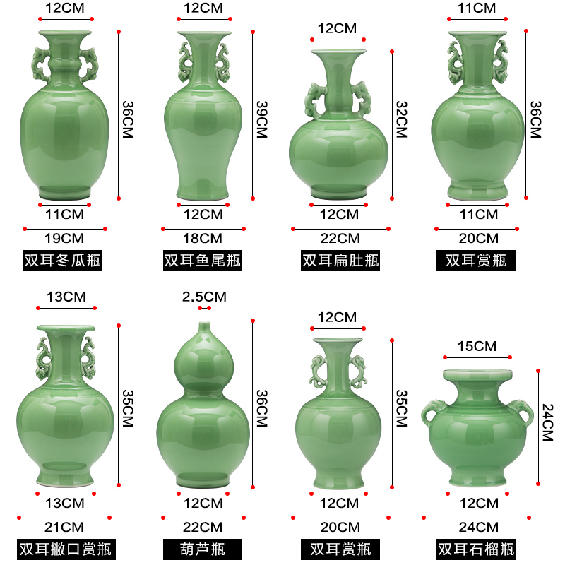 Jingdezhen ceramics vase son hand shadow blue glaze porcelain flower arrangement of Chinese style furnishing articles contracted household act the role ofing is tasted, the living room