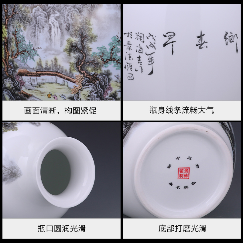 Porcelain of jingdezhen ceramics pastel blue and white Porcelain vase sitting room of Chinese style household decorative flower arranging office furnishing articles