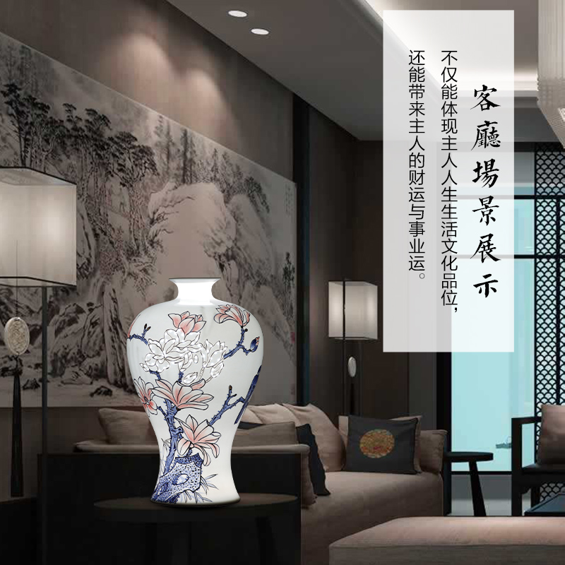 Jingdezhen ceramics vase the teacher manual hand - made paint modern Chinese style living room decoration gift porcelain