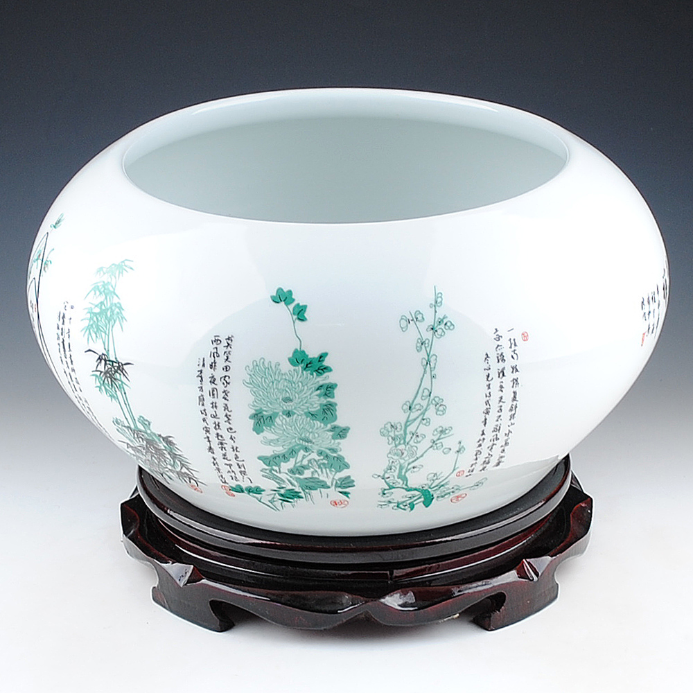 Hong xuan jingdezhen ceramics by patterns large shallow goldfish bowl refers to basin creative home furnishing articles