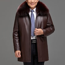 Winter Hengyuanxiang middle-aged leather leather men father wear sheep leather Haining fur mink coat coat men
