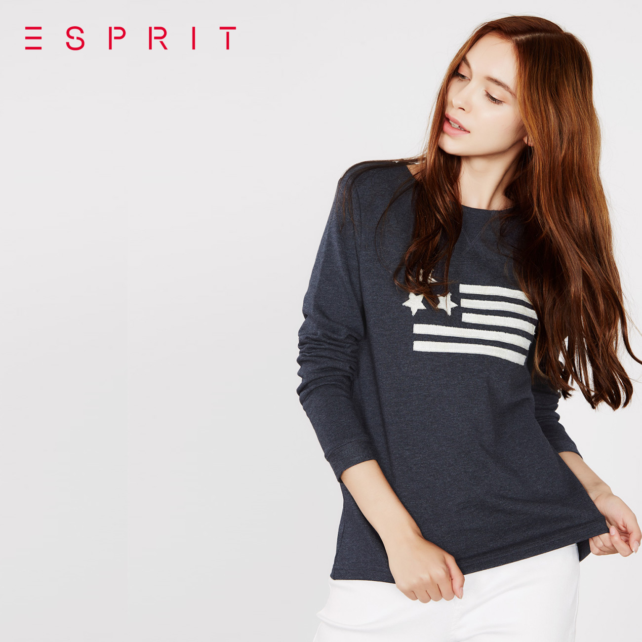 ESPRIT EDC女士2016冬简约时尚款卫衣/绒衫-106CC1J007产品展示图2