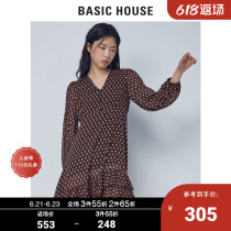 Basic House hundreds of good summer wave dots irregular one-piece dress women Fashion sashimi HUOP328F