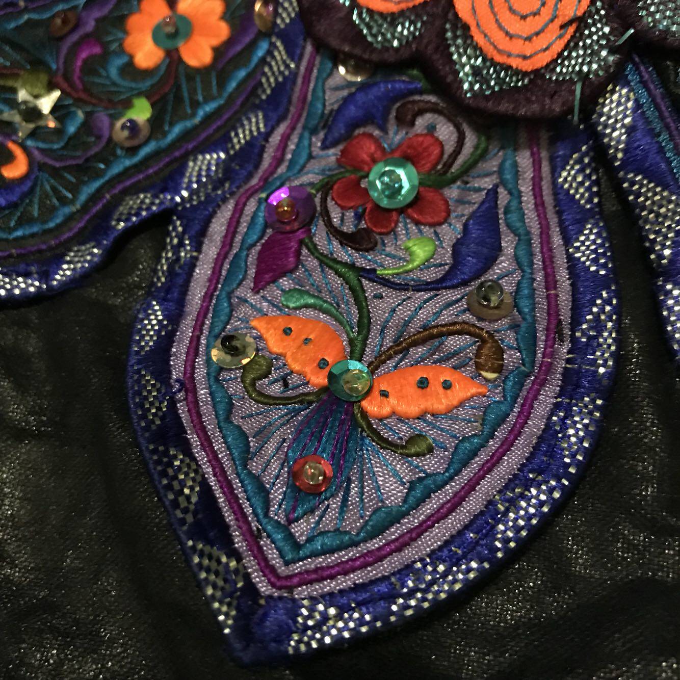 民族手工刺绣 破线绣绣片 再加工原材料老绣绣片拆开利用老绣