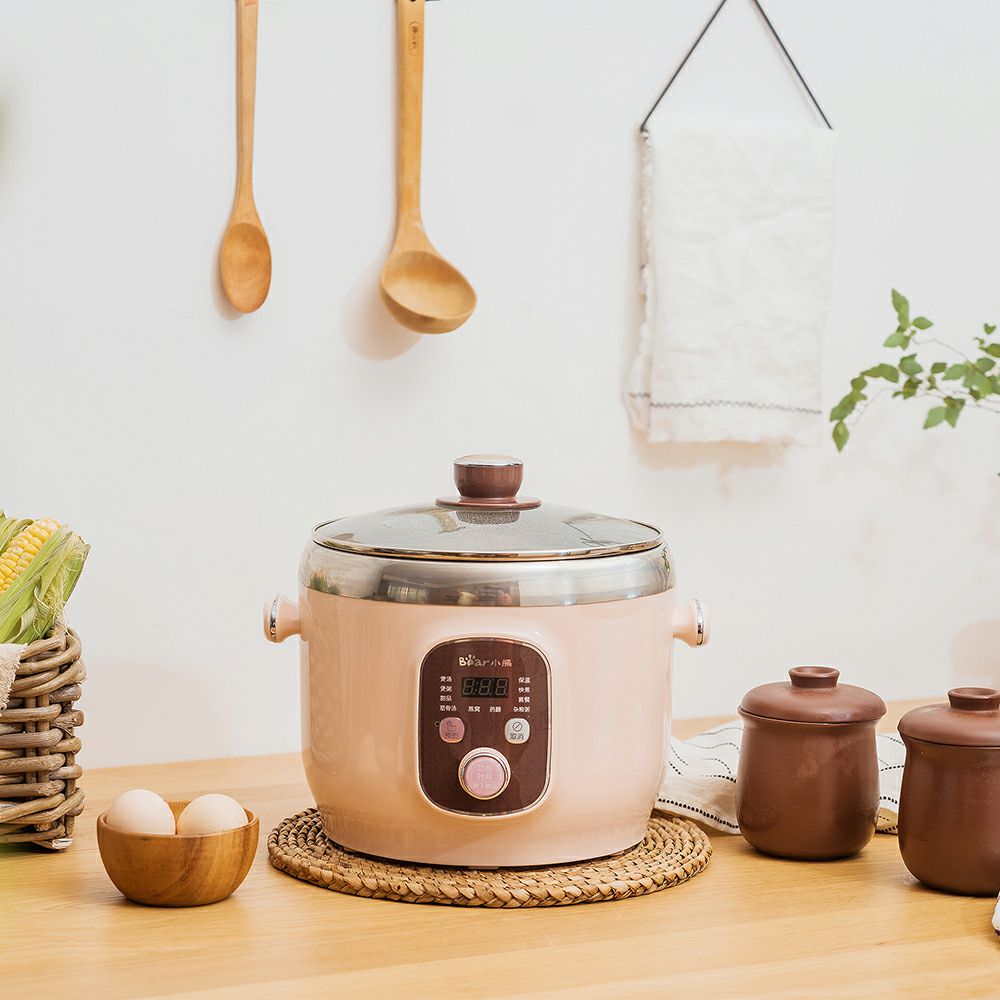 bear bird's nest water-proof stew pot stew pot small ceramic purple casserole soup pot automatic smart electric household health preservation
