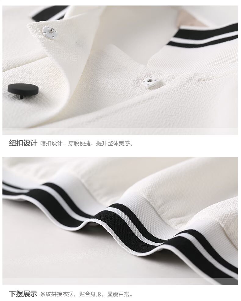 burberry polo縮水 水雲間2020夏裝新款白色POLO領七分袖T恤女簡約修身氣質打底衫 burberry女polo