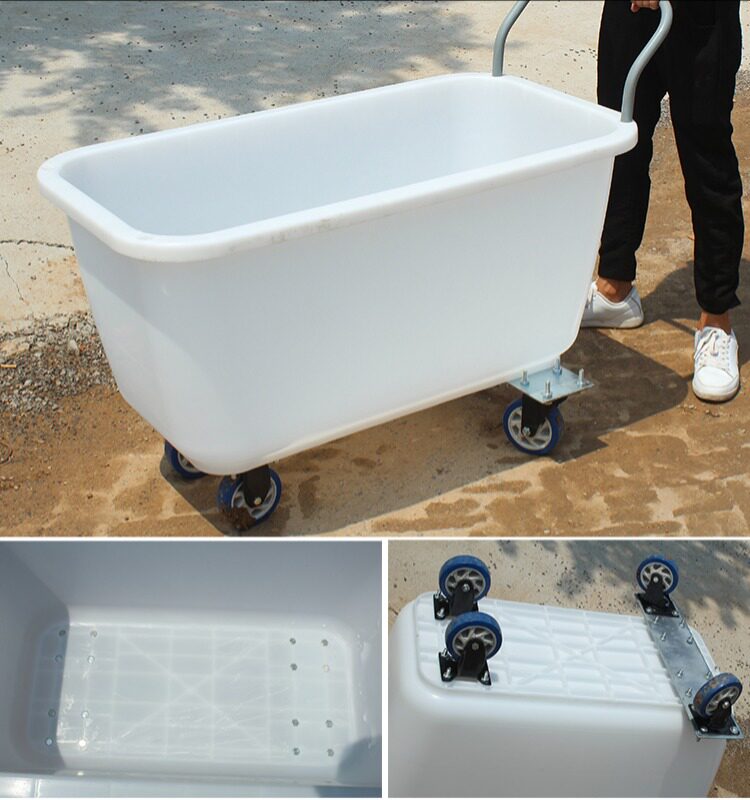 畜牧猪用饲料车饲料斗车手推车猪场鸡场饲料转运车猪用养殖设备_双氙