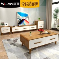 Nordic coffee table large and small apartment plain modern Japanese original wood color 1 3 m living room coffee table