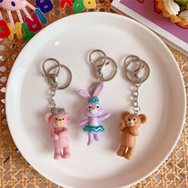 Lovely keychain coming Korea INS canvas decoration pendant cute jewelry keychain
