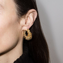 Wearring 2021 New European and American cold wind winding ring rings female retro temperament versatile ear ring