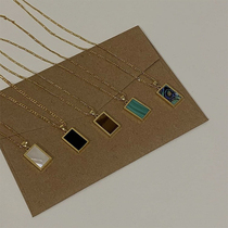 Wearring New ins cold wind multi-color Square brand necklace European and American trend simple Joker sweater chain