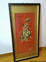 Early crafted by hand-made oxygen drawing associated feather jade bark cork carving old-fashioned second-hand crafts