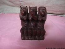 Early hand-carved mahogany monkey crafts collection nostalgic second-hand old-fashioned objects toy ornaments