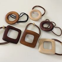 You want big hot ins Wind Wood Hairband Korea imported Log Square round chic hair rope