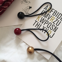 New year red beads Korean hair accessories headgear basic glossy mini ball Hairband headgear hair rope