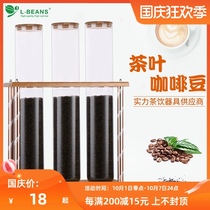 Glass test tube tea display stand tea tea bag storage tank bar creative display stand coffee tea drinking device
