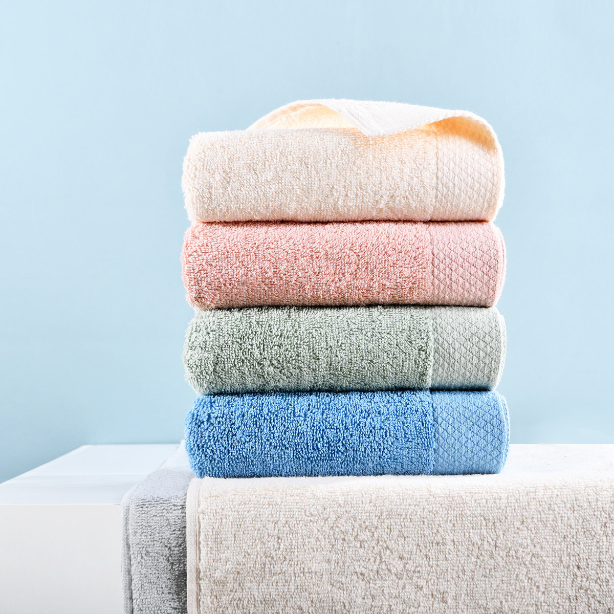 loftex亚光毛巾纯棉洗脸家用全棉柔软洗澡专用大人擦脸吸水3条装