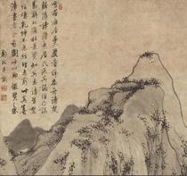 Qing Zheng Zheng Mins Bian Zhou Reading ultra-high-definition electronic picture decoration spray identification copy Chinese painting material