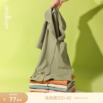 Anzhibian couple pure cotton pajamas womens summer short-sleeved shorts mens large size home service suit can be worn outside thin models