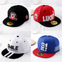Childrens hip-hop hat Korean version of the flat edge hat Hip-hop hiphop childrens performance boys letter baseball hat