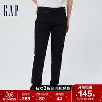 Gap Men's Autumn Winter Water Wash Black Slim Medium Waist Basic Jeans 283704 Trousers Fashion Straight Pants