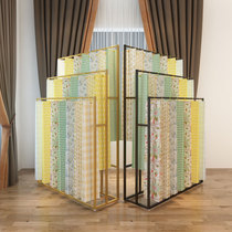 Curtain sample display rack hanging clothing home textile fabric color card version display rack Vertical hanging card rack removable