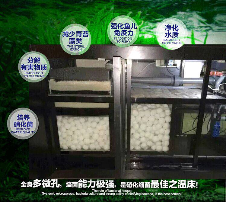 鱼缸硝化毛球水族过滤sh魔球魔毯蛋白棉优细菌库no1jcl滤材藤棉