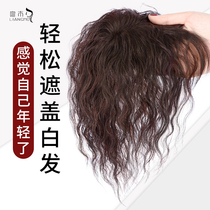 Wig overhead Hair Tonic Sheet Women All Real Hair Fake hair Corn Blanching Fluffy Short Curly Hair with no Mark White Hair Tonic Block