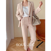 SOUL JUC A Grain Button Temperament Suit Suit Women Han Version Fashion Casual Temperament Goddess