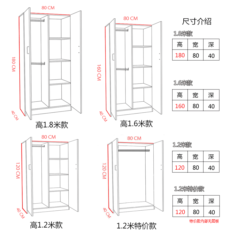 简约现代儿童衣柜简易木质单人小衣柜二门衣柜经济型阳台储物柜