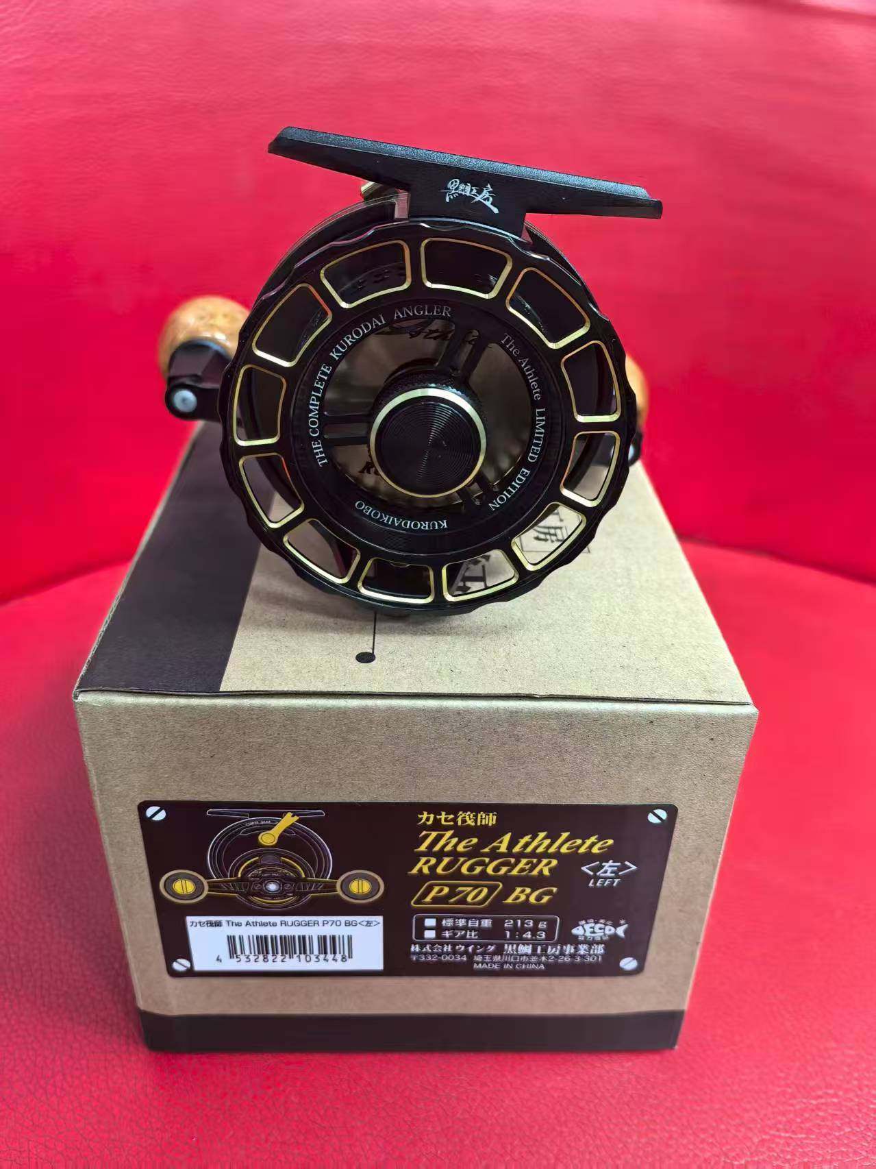 日本黑鯛工房カセ筏師THE Athlete Rugger P70帶卸力筏竿輪