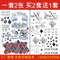 X contingent perimeter COS suicide squad tattoo stickers clown girl Harley Quinn full body full body tattoo stickers