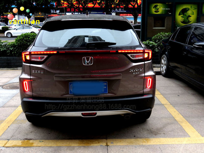 本田xrv改装后尾灯 led后杠灯 后雾灯 转向灯 刹车灯多功能导光灯