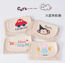 Color Cotton Newborn Baby Suck Sweat Towel Thick Cushion Back Towels 6 Layers Gauze Pure Cotton Baby Sepad 0-1-3-year-old Child