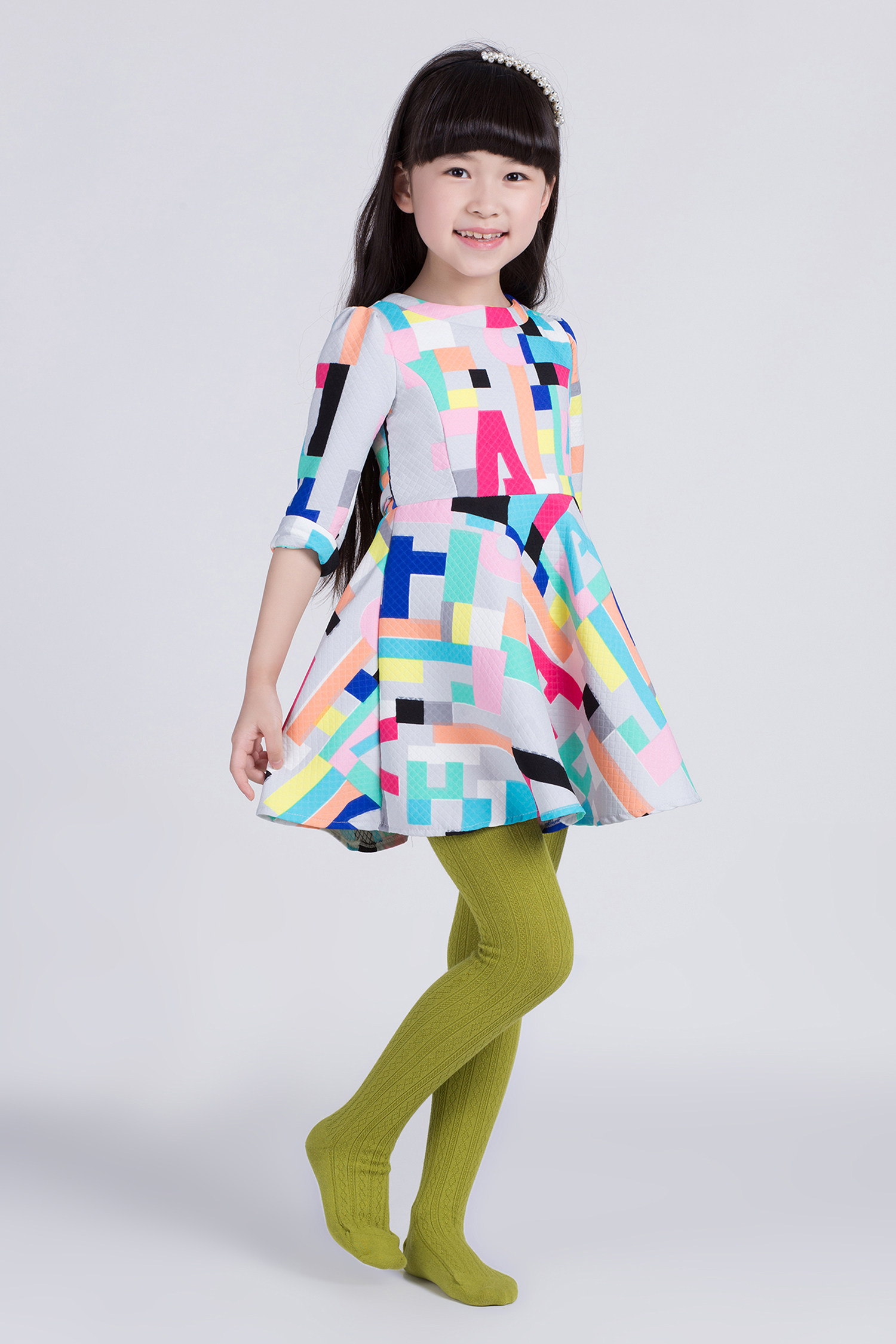 春秋款儿童全棉针织舞蹈袜女中大童无骨连裤袜纯色修身打底裤袜白