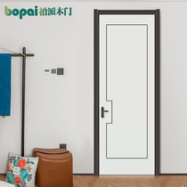 Light luxury room door Bedroom door Water-based paint Environmental protection wooden door Interior door Solid wood door with aluminum alloy strip paint door customization