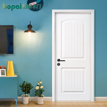 Mediterranean interior set wooden door Pure solid wood door American paint log Bedroom door Jane European custom door 069D