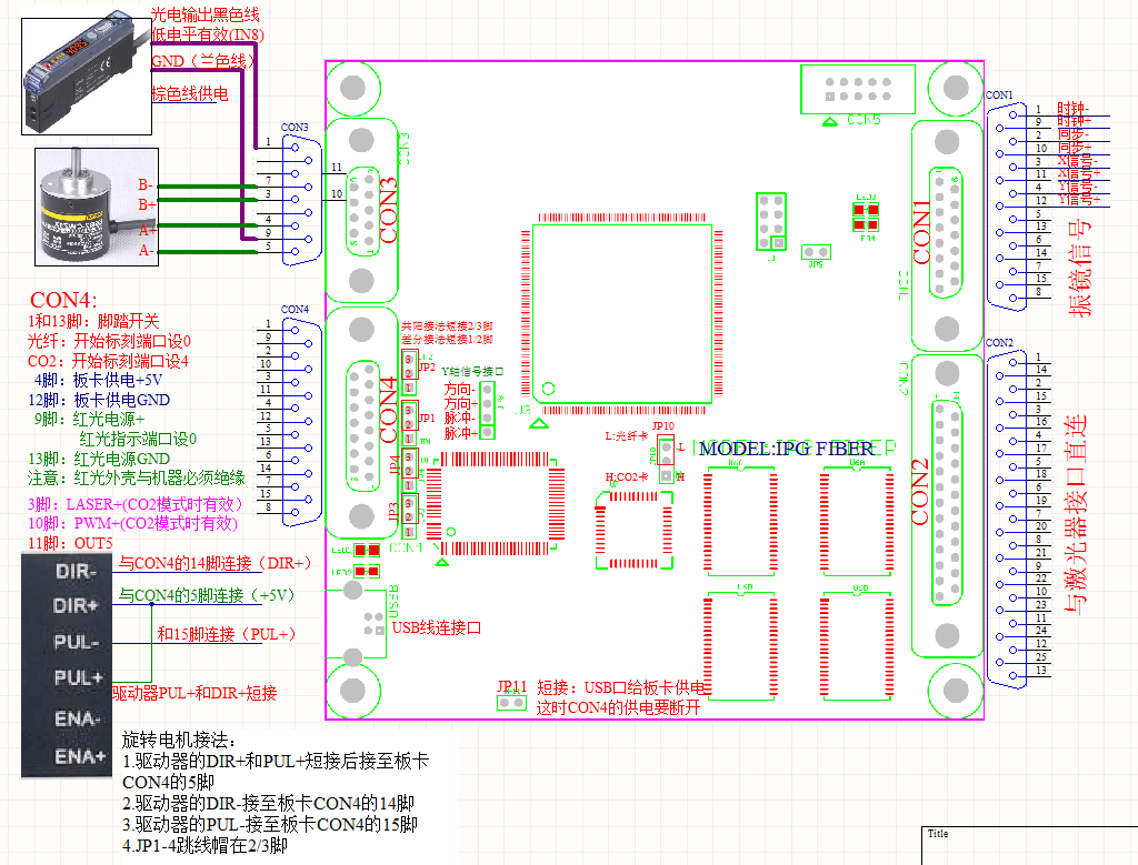 光纤激光打标机控制卡打标卡v1适合调q激光器winxp或者win7-32位