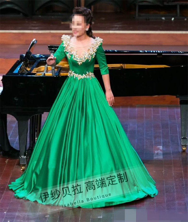 艺考蓬蓬裙演出服美声独唱歌唱礼服毕业音乐会礼服声乐礼服表演服