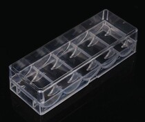 Plastic transparent chip holder Box 100 pieces of Texas Holdem with lid Holder cover lower round chassis