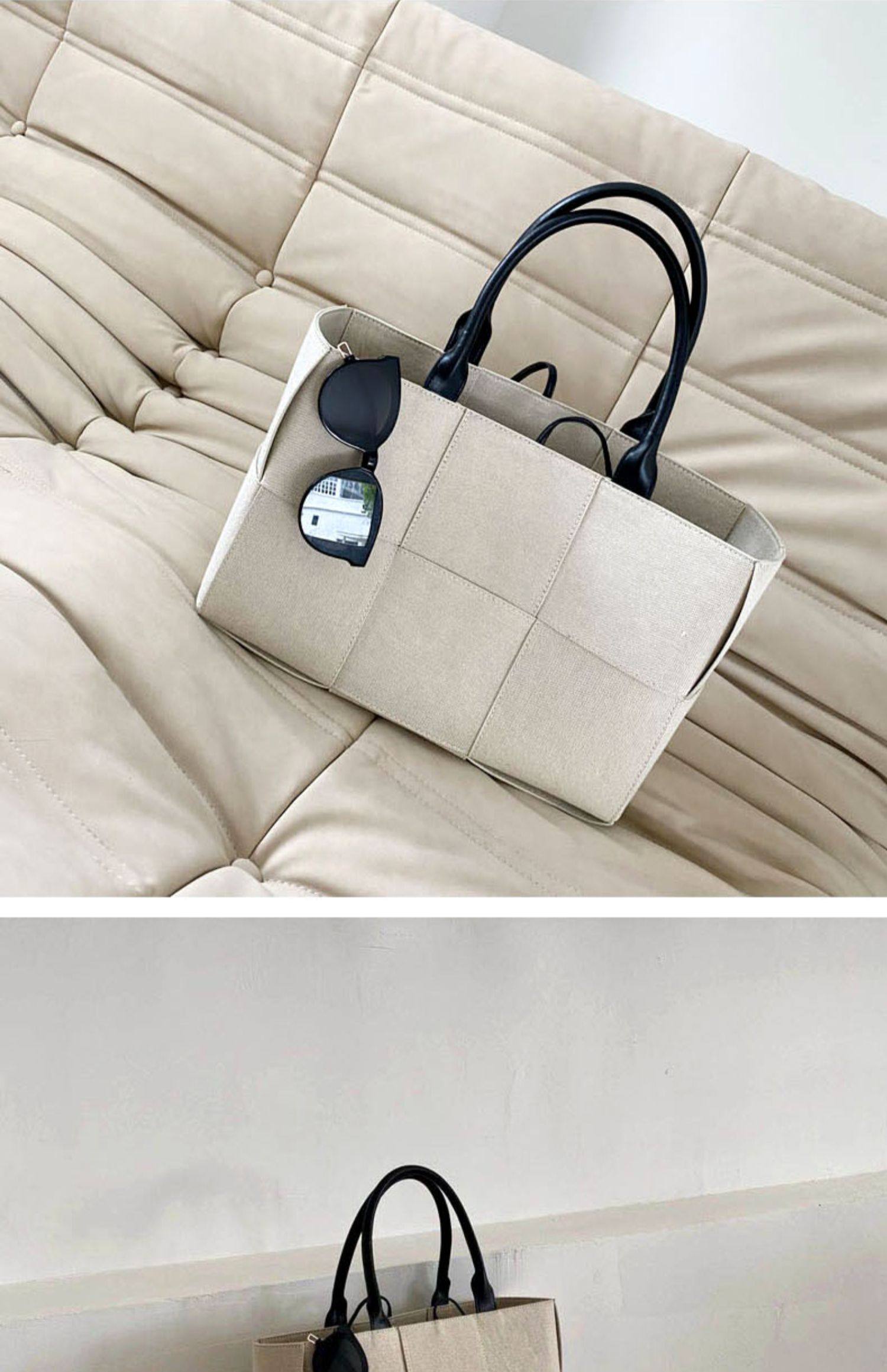 tote包arco大包女大容量大学生上课通勤包a4文件包子母编织帆布包