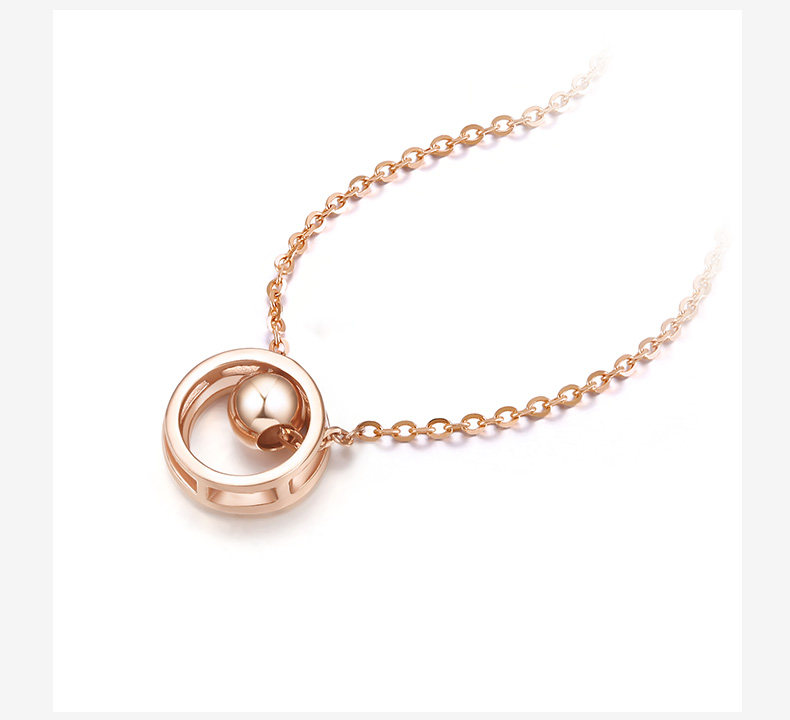 周大生k金套链 au750彩金18k金几何时尚套链 新款正品送女友