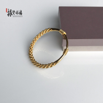 Zhenxian silver building 9999-foot gold osmanthus push circle twist bracelet original design