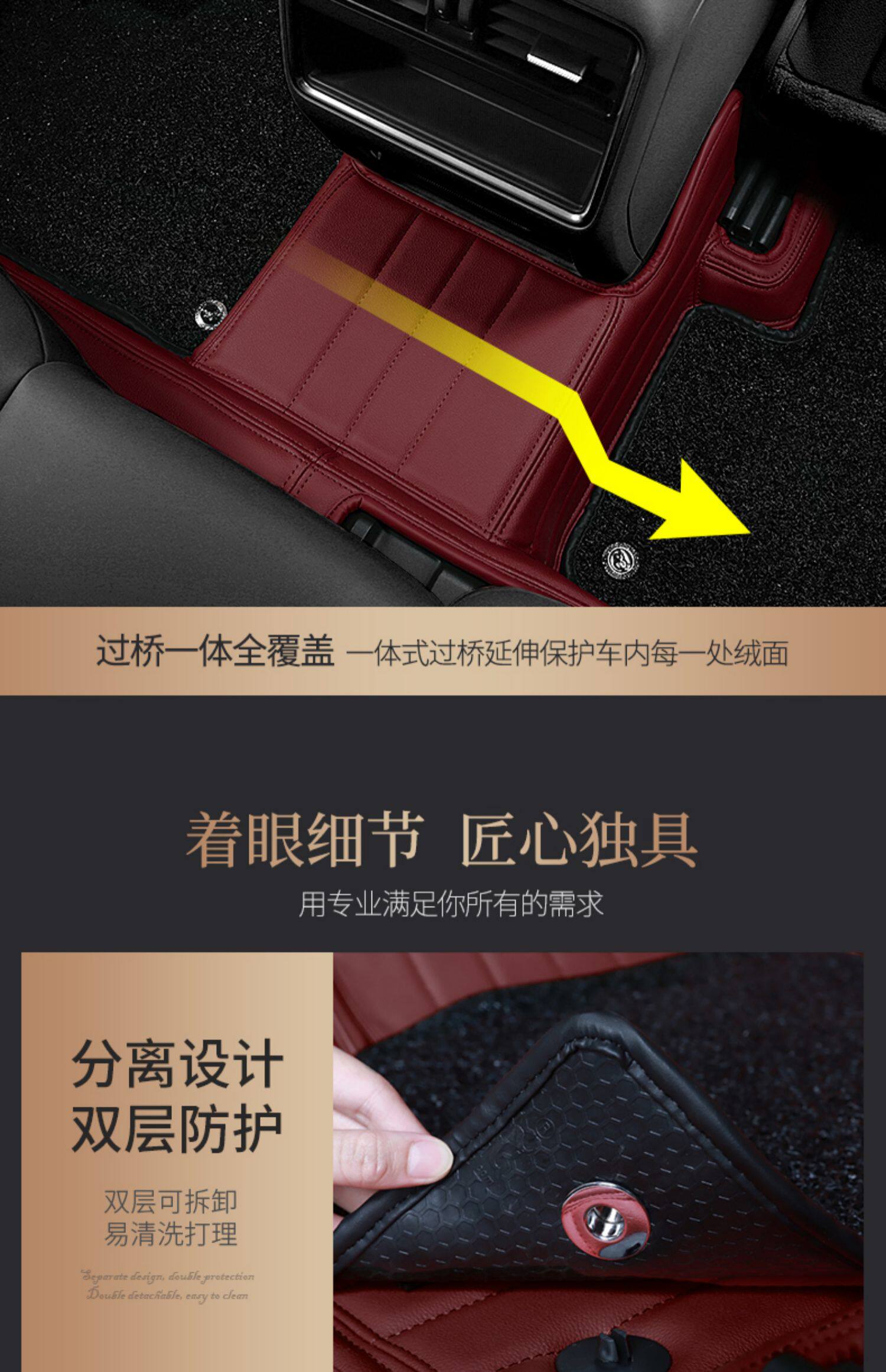 御马真牛皮脚垫特斯拉model3modely丫models21款全包围汽车专用