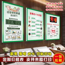 Set picture health poster wall painting advertising KT Photo self-adhesive paper intestinal spa stool stool bowel poison